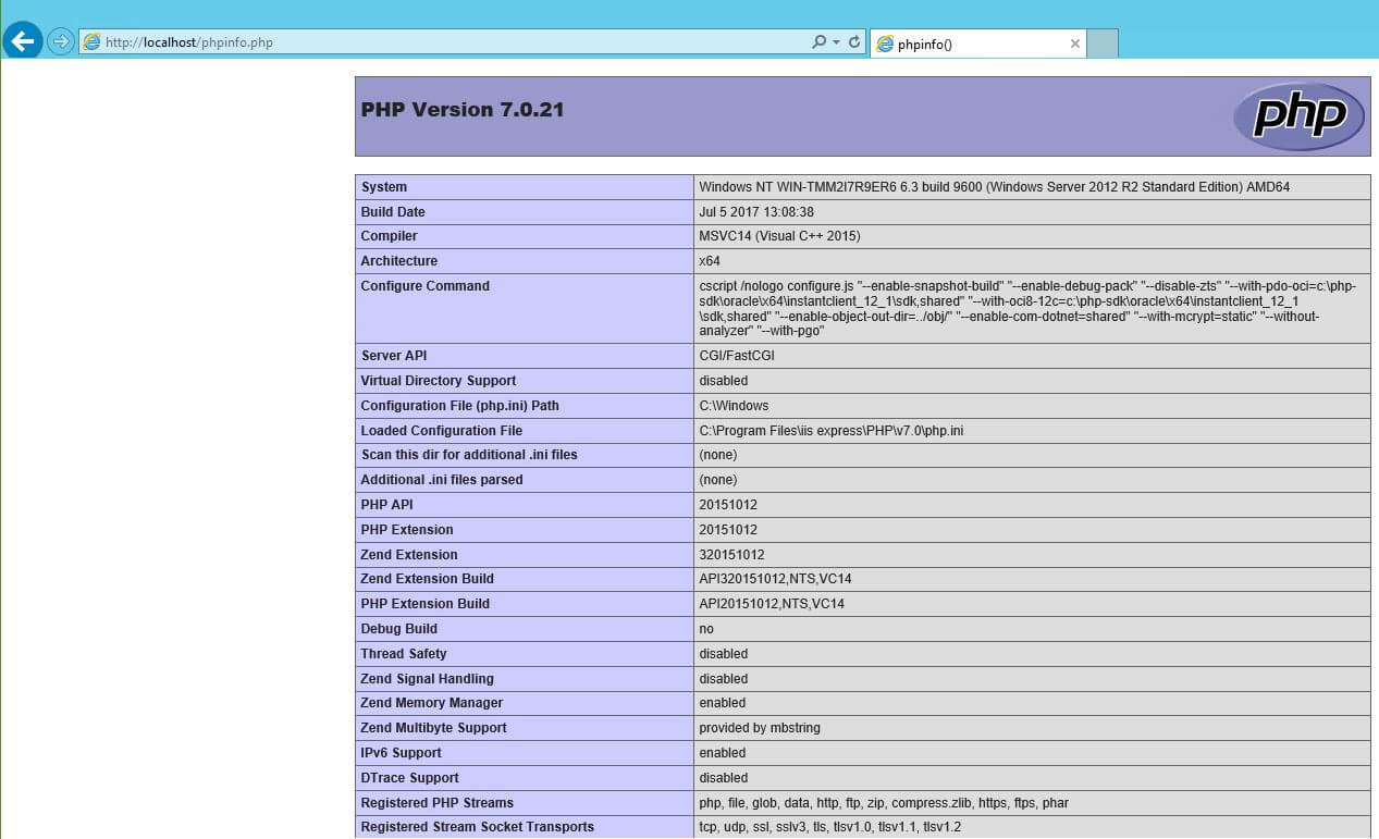 نصب php در ویندوز