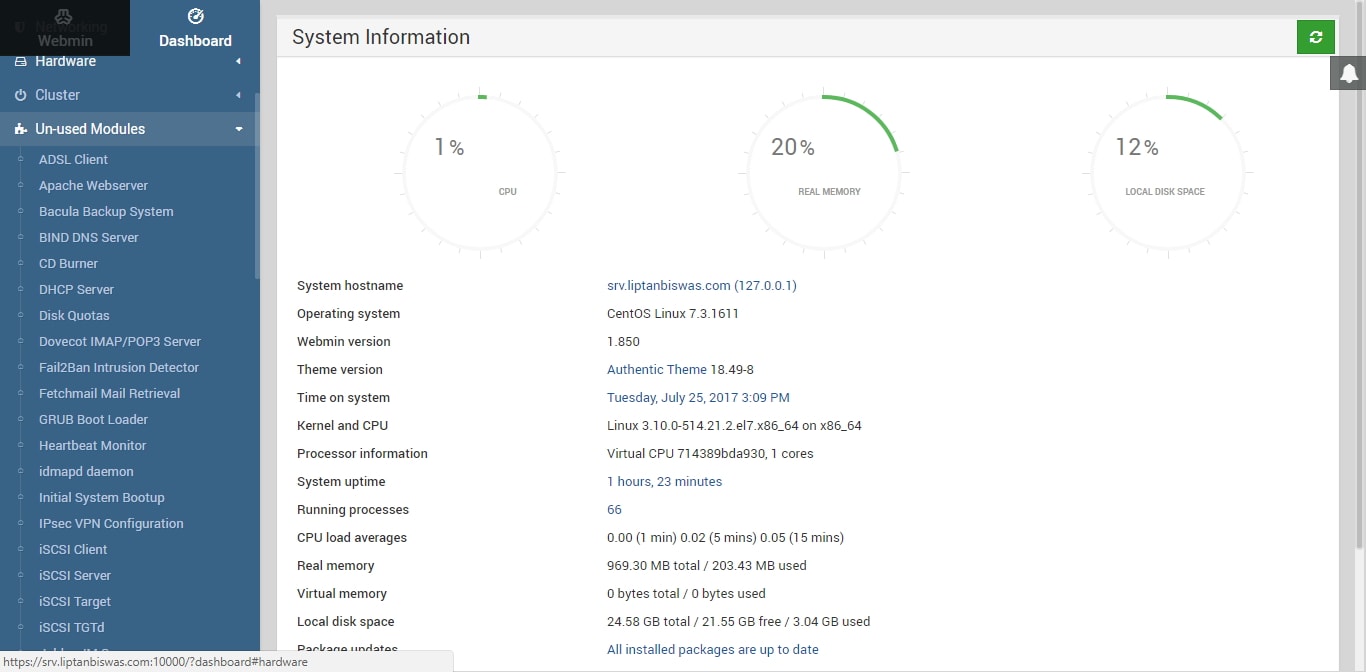 آموزش نصب webmin در centos 7