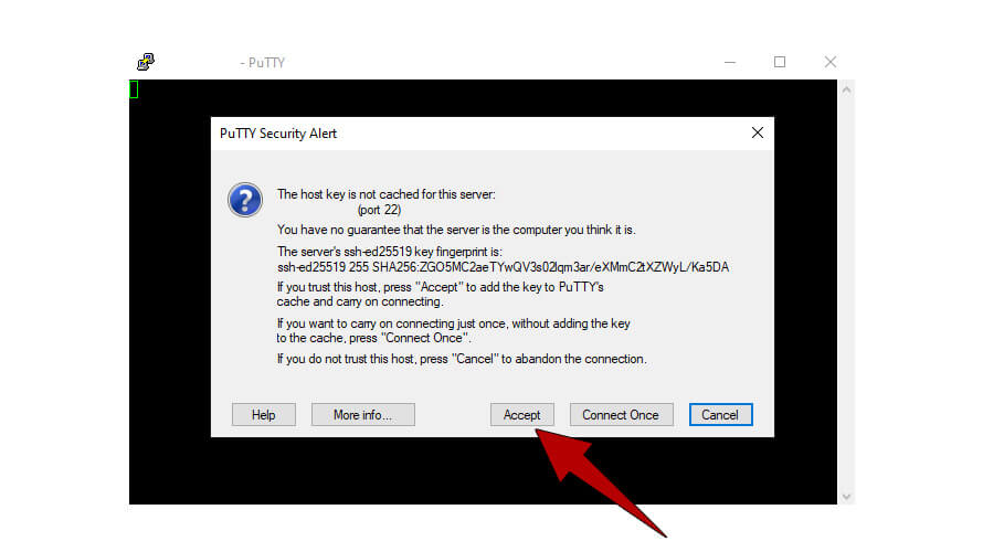 اضافه کردن کلید ssh سرور لینوکسی به putty