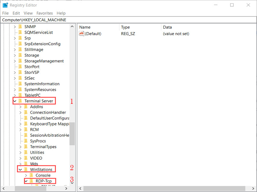 دسترسی به فایل تنظیمات برای تغییر پورت ریموت ویندوز